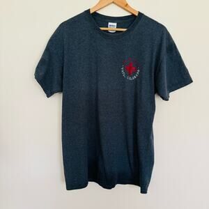 Gildan Ultra Cotton Vail Colorado Ski Patrol Charcoal Gray Tee Shirt Size Large